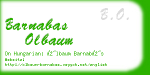barnabas olbaum business card